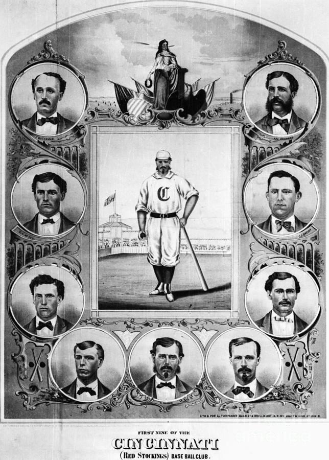 Lithograph Showing Early Baseball Team Photograph by Bettmann Fine