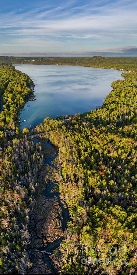 Litte Traverse Lake Vertical Panorama Photograph