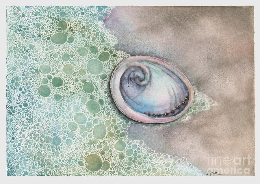 Little Abalone Shell Painting by Hilda Wagner