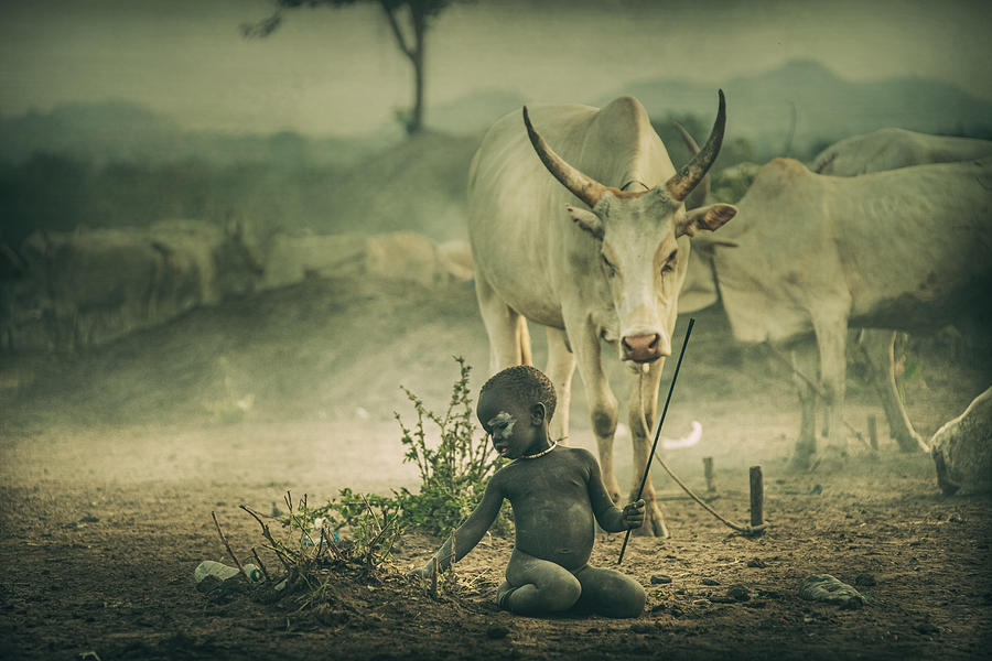 Little Boy-children Of Mundari, South Sudan 2021 Photograph by Svetlin Yosifov