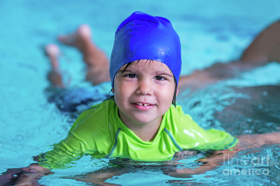 Little Boy Learning To Swim Photograph by Microgen Images/science Photo Library