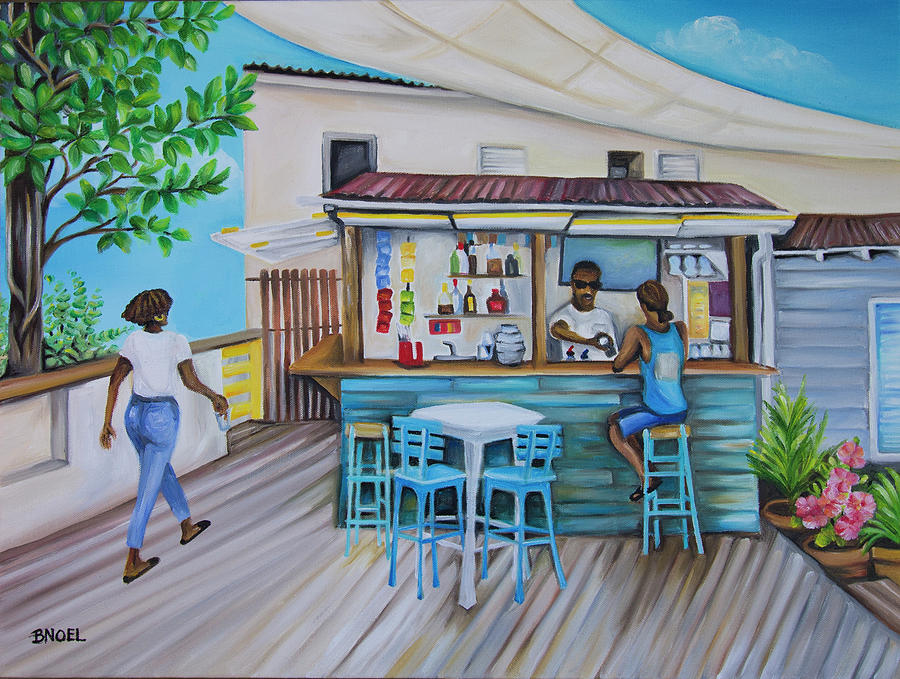 Little Bristol Beach Bar No 02 Painting by Barbara Noel