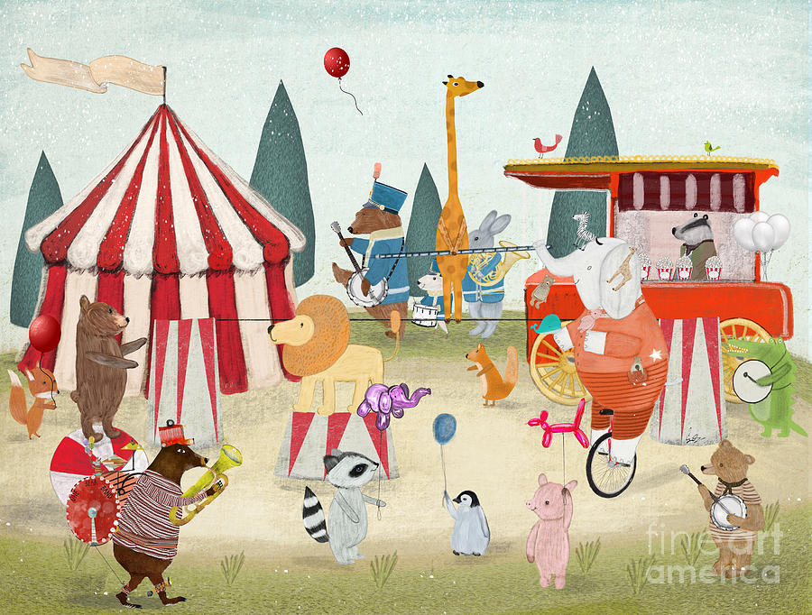 Childrens Painting - Little Carnival by Bri Buckley