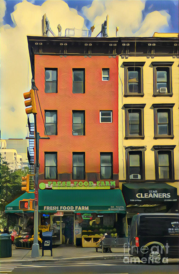 Edward Hopper Photograph - Little Corner Market - Old Buildings of New York by Miriam Danar
