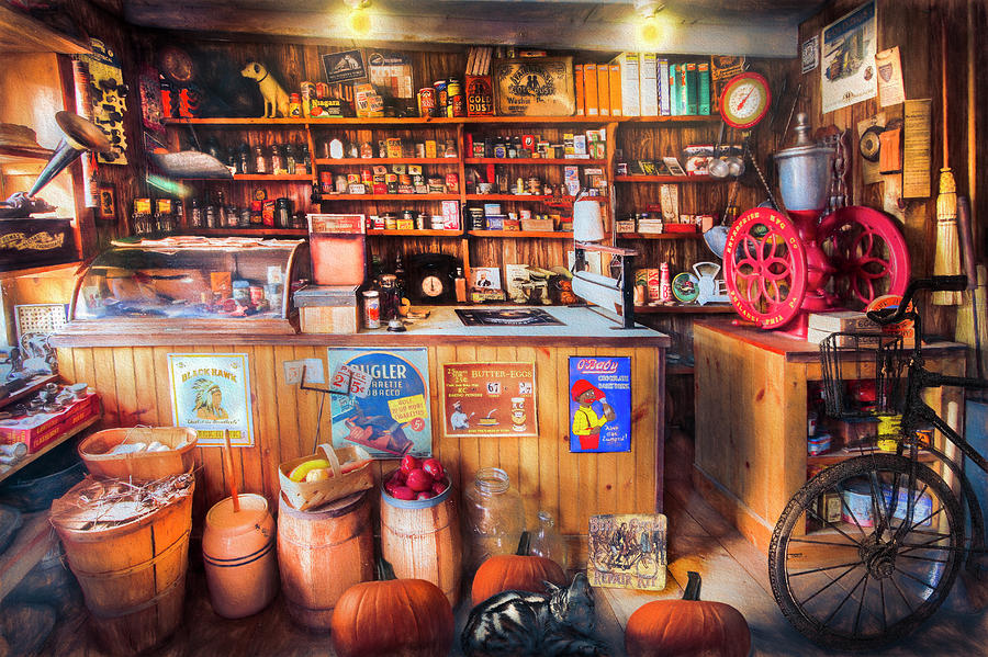 Little Country Grocery Painting  Photograph by Debra and Dave Vanderlaan