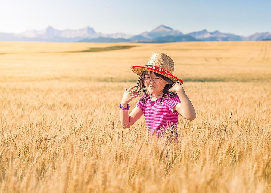Little Girl In Wheat Field Photograph by Zhong Yi Huang