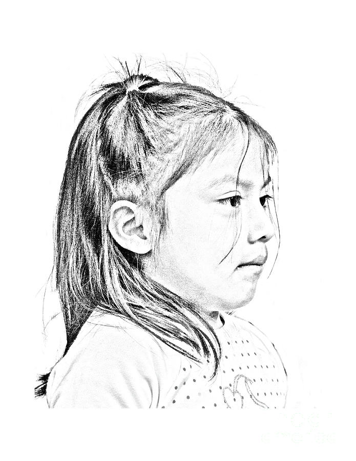 Little Girl Digital Art by Kathy McClure