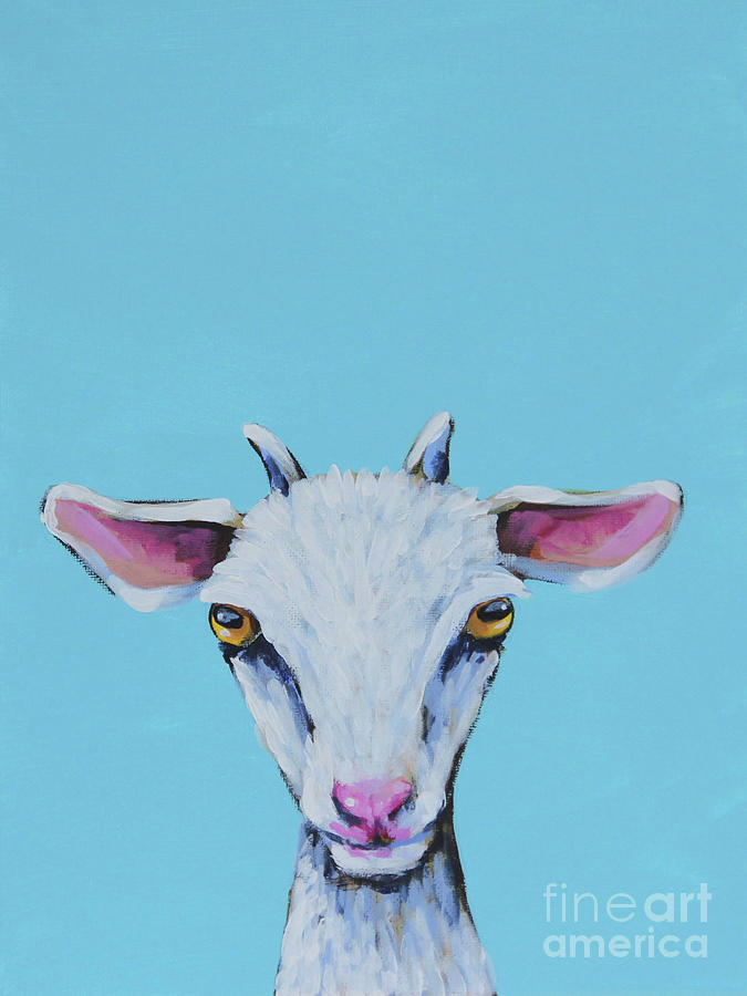 Little Goat Painting by Lucia Stewart