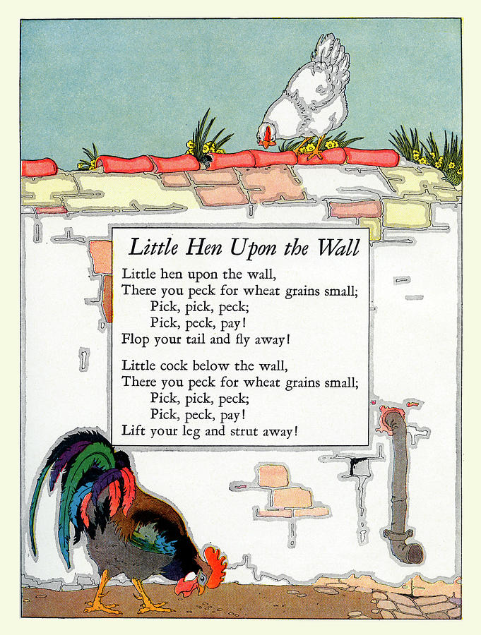 Little Hen upon the Wall Painting by Petersham