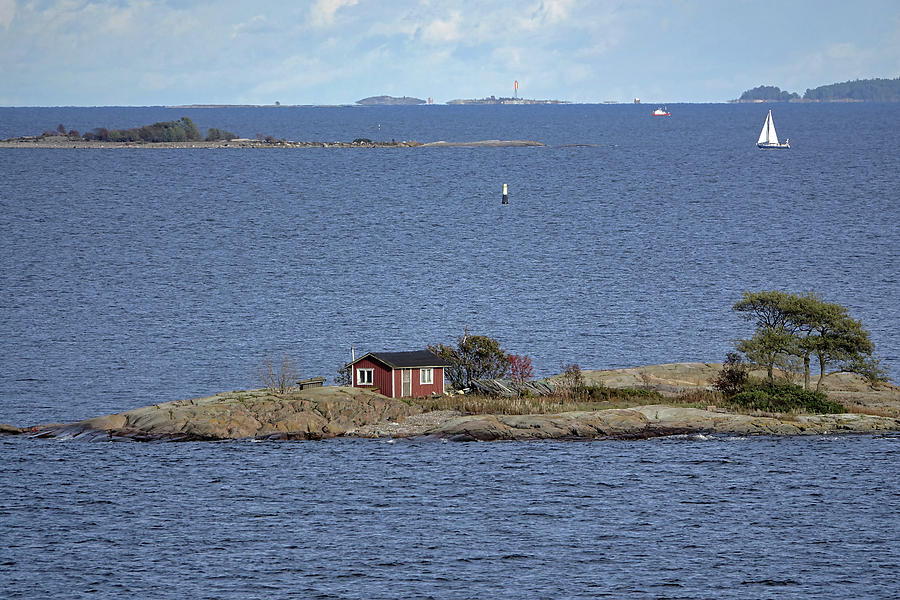Little House Photograph - Little House On A Little Island Outside Of Stockholm Sweden by Rick Rosenshein