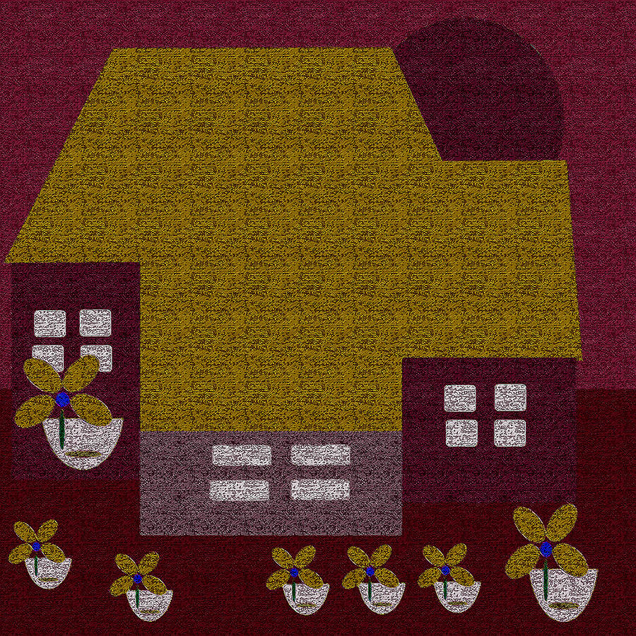 Little House Painting 46 Digital Art by Miss Pet Sitter