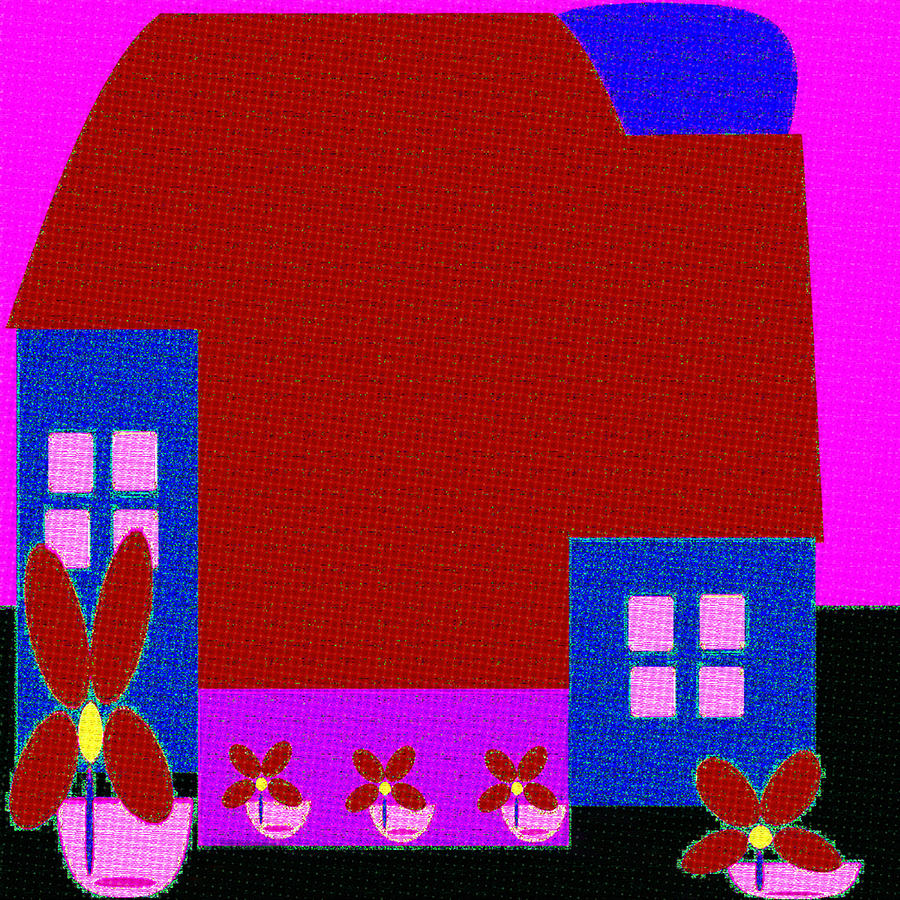 Little House Painting 75 Digital Art by Miss Pet Sitter