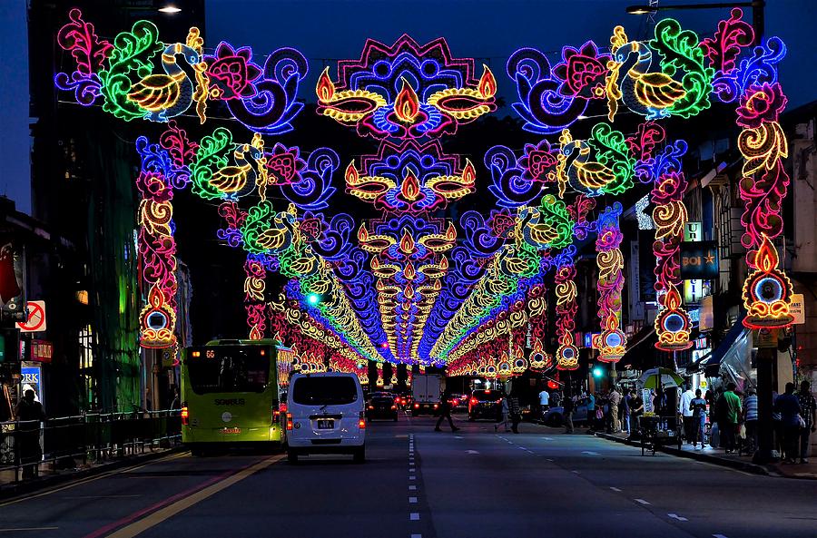 Little India Singapore Diwali Festival of Light Photograph by Justin ...