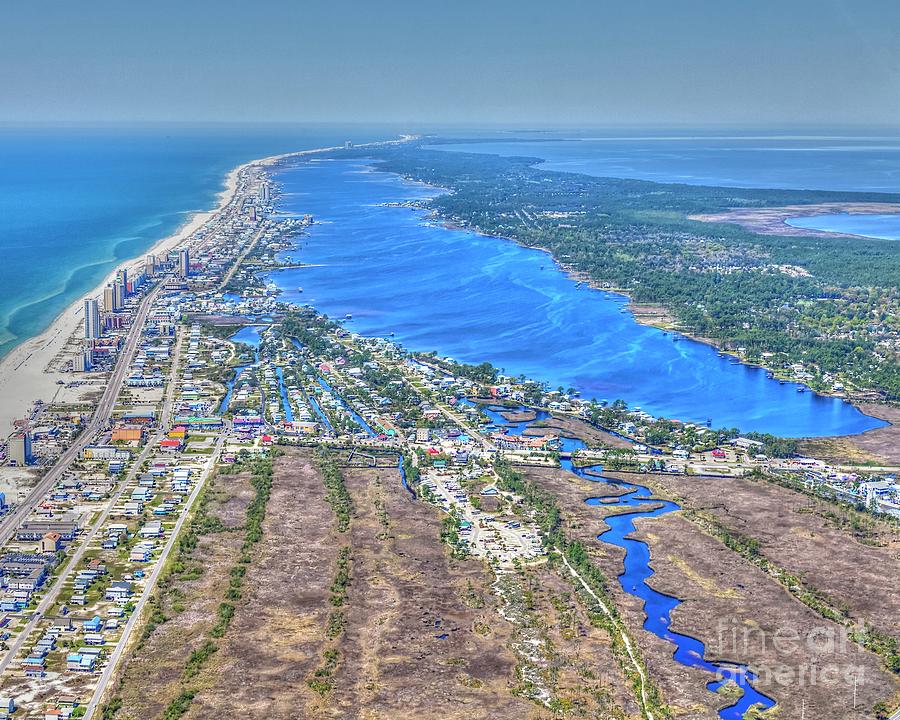 Little Lagoon 7489 Photograph by Gulf Coast Aerials -