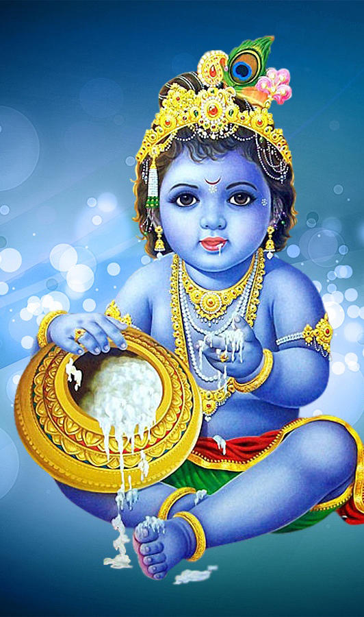 Little Lord Shri Krishna Digital Art by Magdalena Walulik - Fine Art