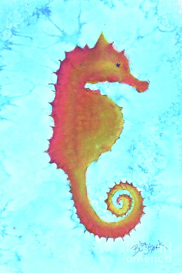 Little Miss Seahorse Painting by Barrie Stark