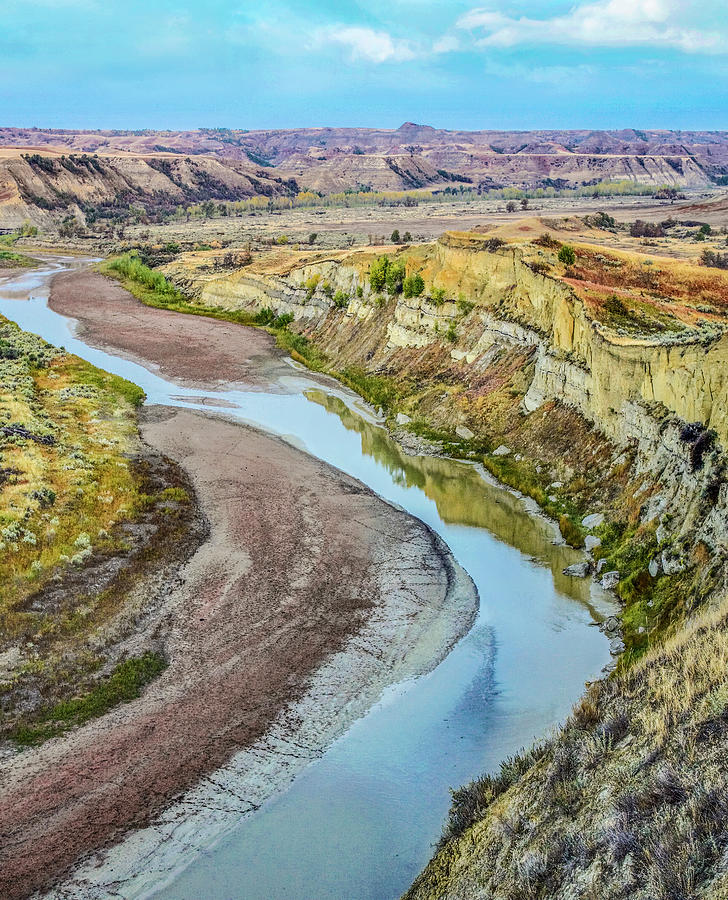 Little Missouri River And Wind Canyon Photograph by Tim Fitzharris