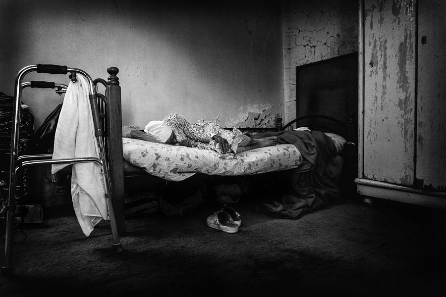 Black And White Photograph - Little Nap by Rami Al Adwan