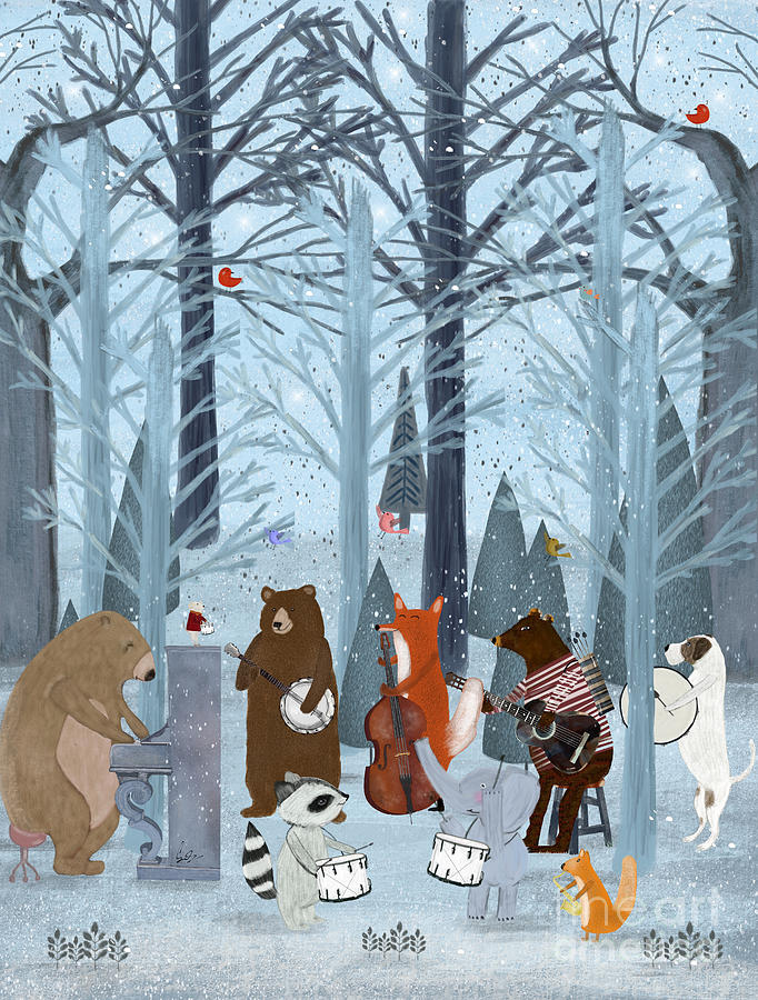 Childrens Painting - Little Nature Symphony by Bri Buckley Childrens Painting - Little Nature Symphony by Bri Buckley