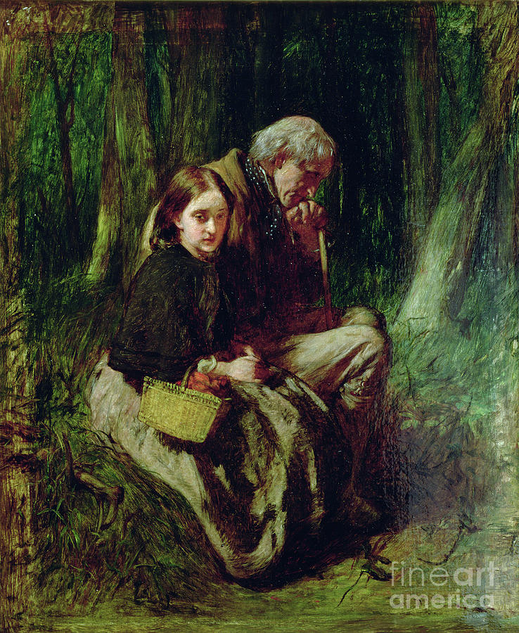 Basket Painting - Little Nell And Her Grandfather In The Wood by William Quiller Orchardson