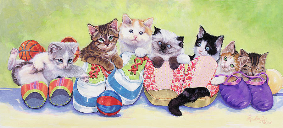Animal Painting - Little Rascals by Jenny Newland