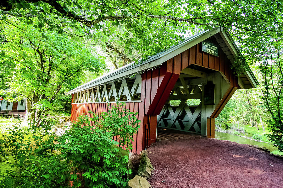 Little Red Bridge Photograph by Neal Nealis