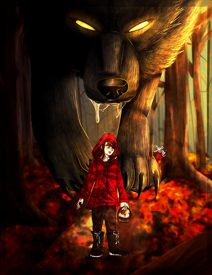Little Red Riding Hood Digital Art By Mykenzi Griffin