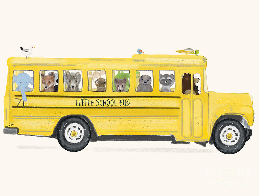 School Bus Painting   Little School Bus Bri Buckley 