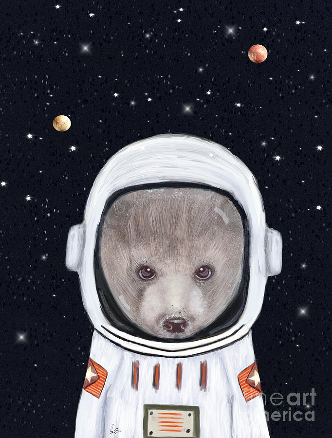 Little Space Bear Painting by Bri Buckley