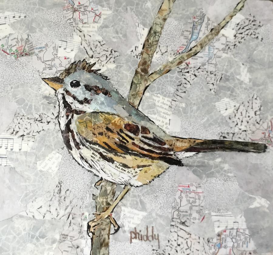 Little Sparrow Painting by Phiddy Webb