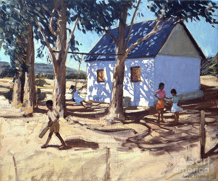 Andrew Macara Painting - Little White House, Karoo, South Africa, 2010 by Andrew Macara