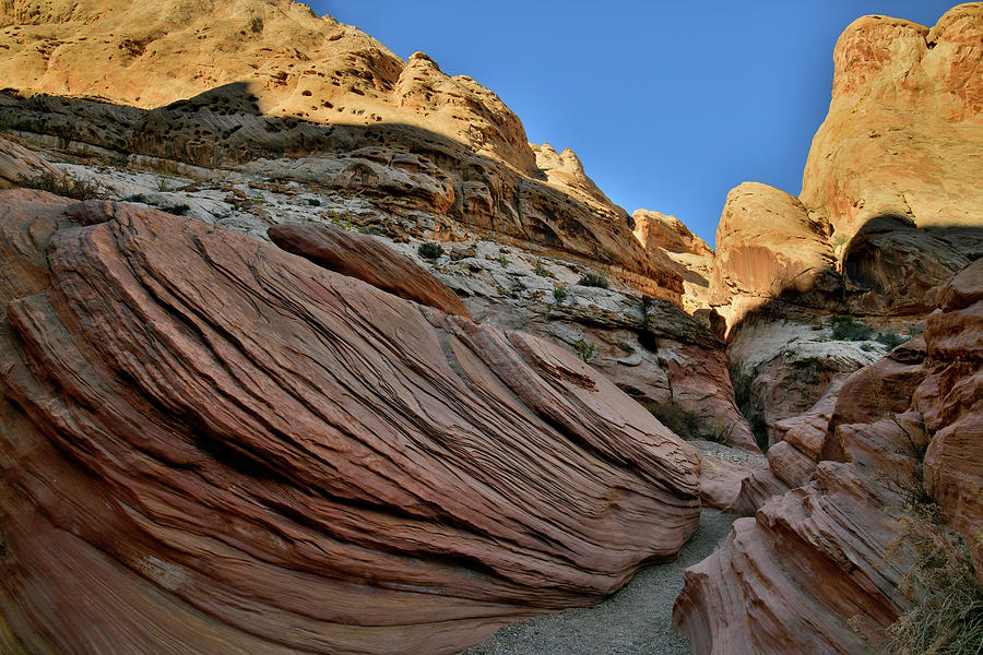 Little Wild Horse Slot Canyon Opens Up Photograph by Ray Mathis