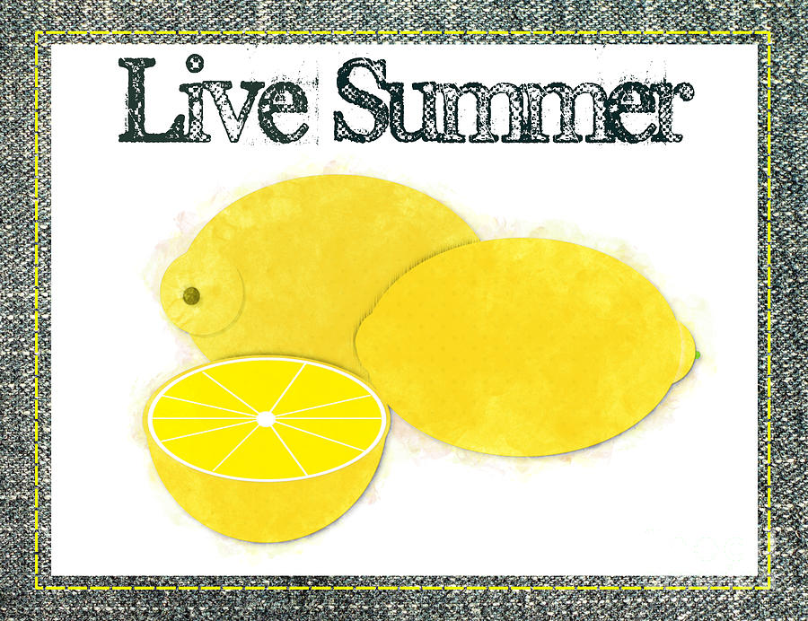 Live Summer - Lemons Watercolor Photograph