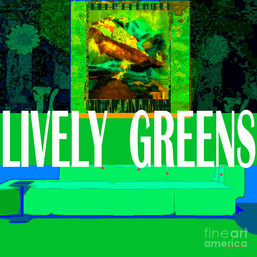 Lively Greens Digital Art by Zsanan Studio