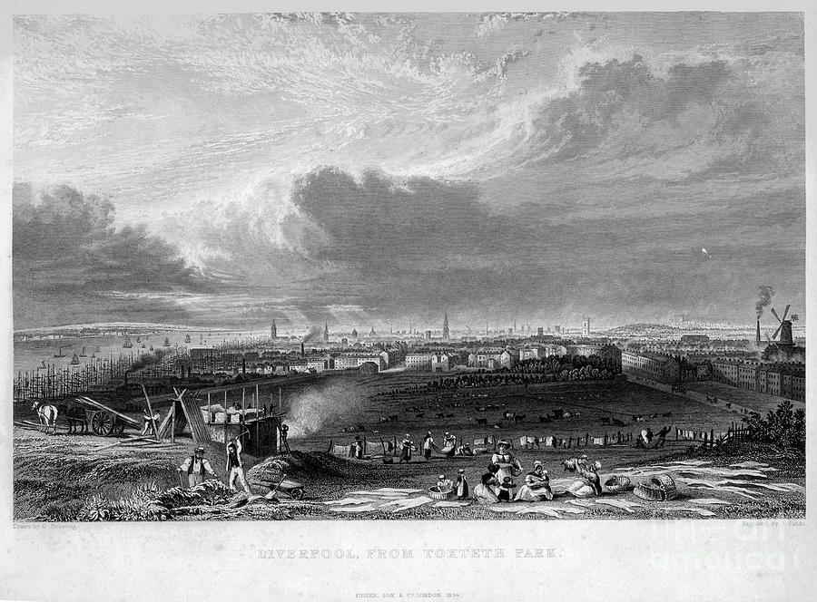 Liverpool From Toxteth Park Drawing by Print Collector