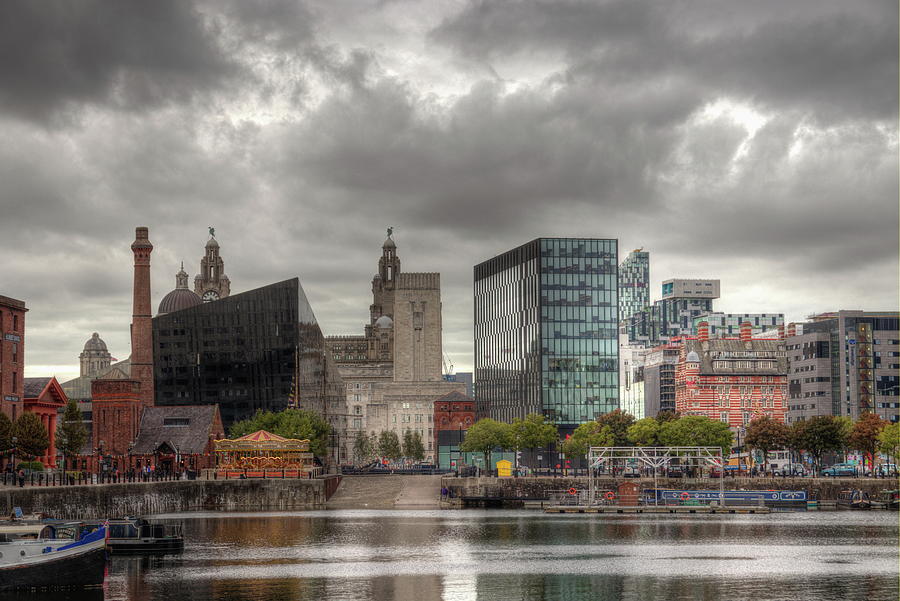 Liverpool Waterfront And Dock Photograph by Jeff Townsend