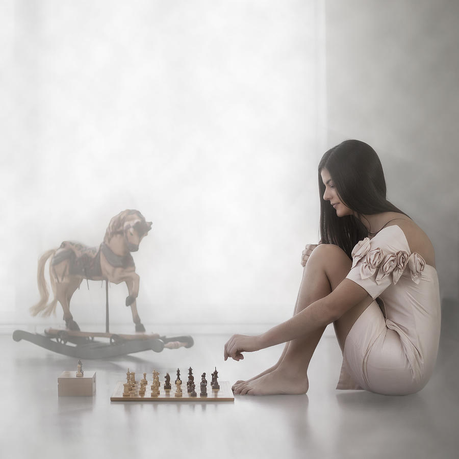 Chess Photograph - Living Alone by Roswitha Schleicher-schwarz