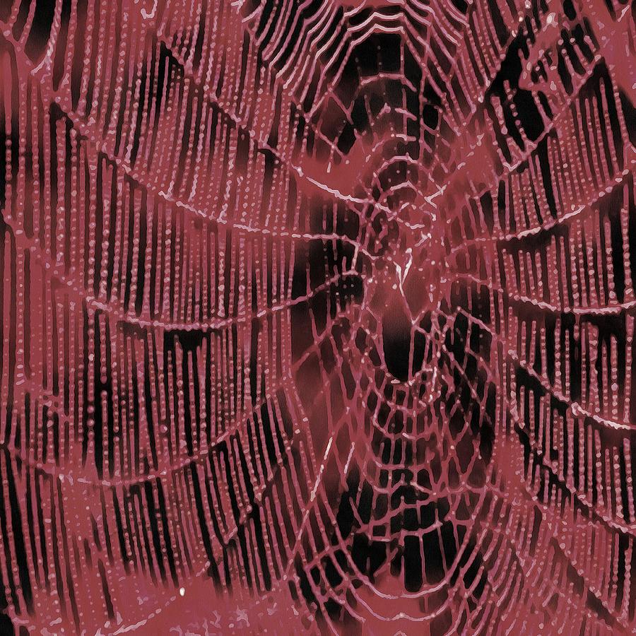Nature Painting - Living Coral Web by Taiche Acrylic Art