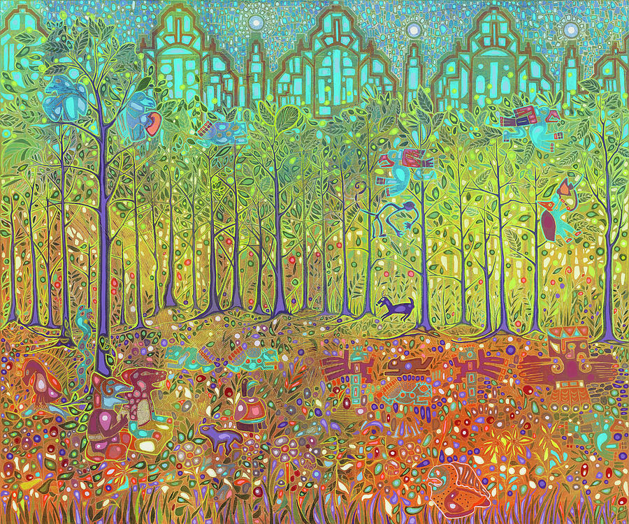 Jungle Painting - Living El Dorado by Karen Williams-Brusubardis