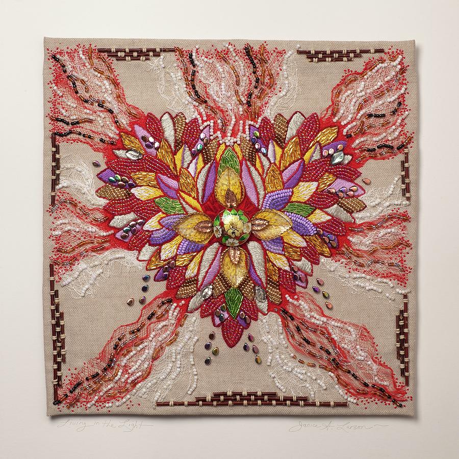 Living in the Light Tapestry - Textile by Janice A Larson