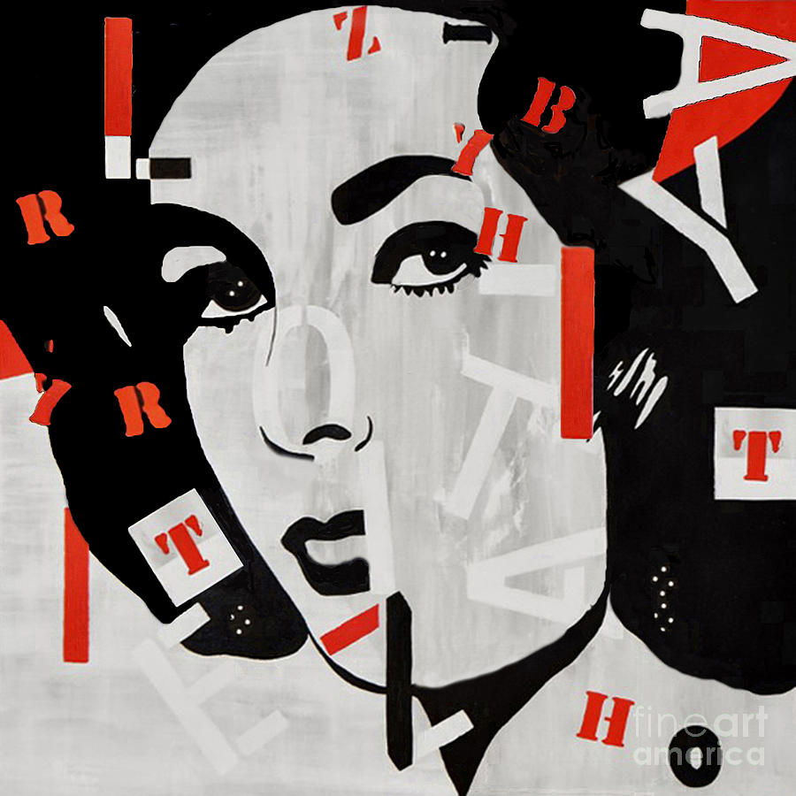 LIZ TAYLOR Letters Painting by Kathleen Artist PRO