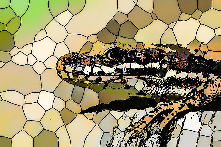 Lizard 1 Painting by Jeelan Clark