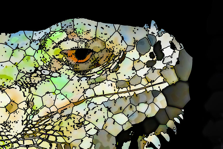 Lizard 2 Painting by Jeelan Clark