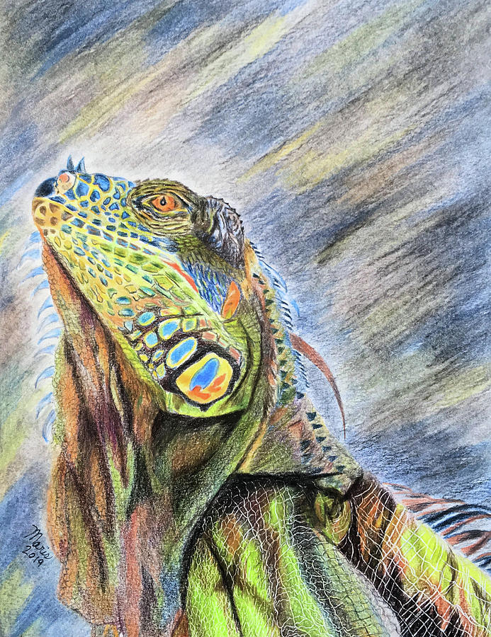 Lizard Painting by Maris Sherwood