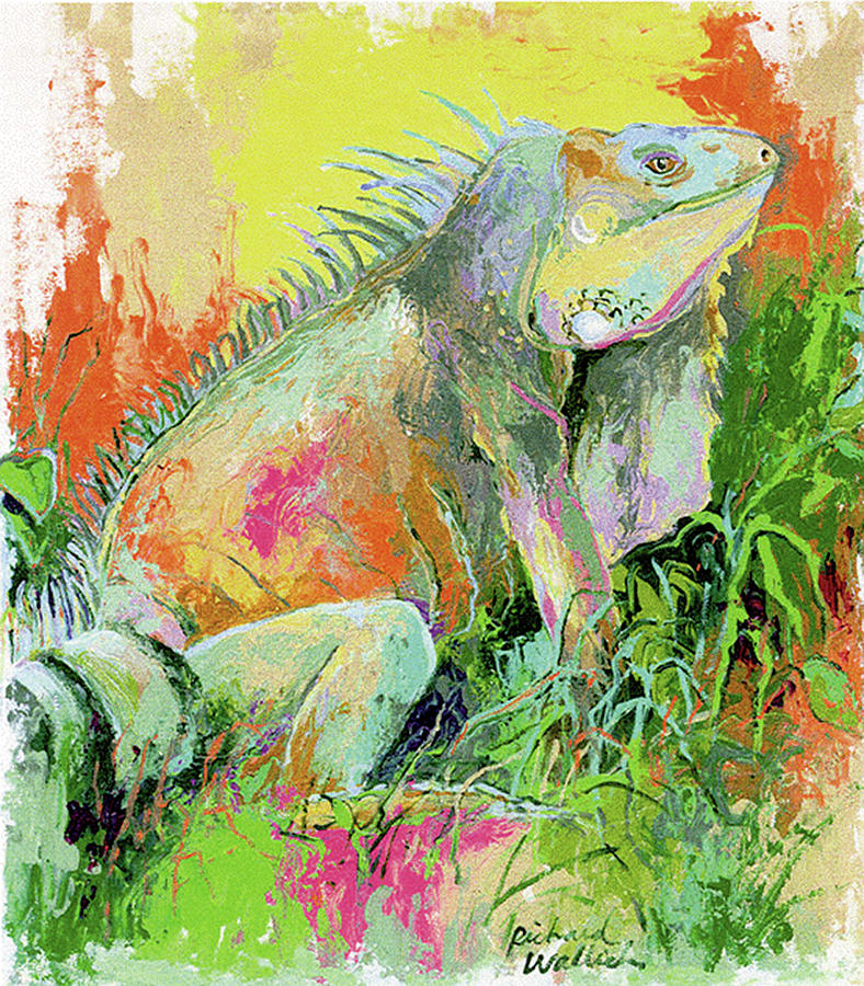 Lizard Painting by Richard Wallich