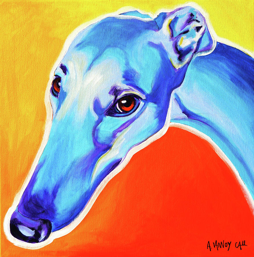 Dog Painting - Lizzie by Dawgart