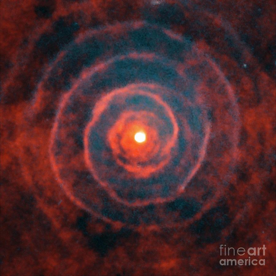 Space Photograph - Ll Pegasi Binary Star System by Alma (eso/naoj/nrao)/h. Kim Et Al., Esa/nasa And R. Sahai/science Photo Library