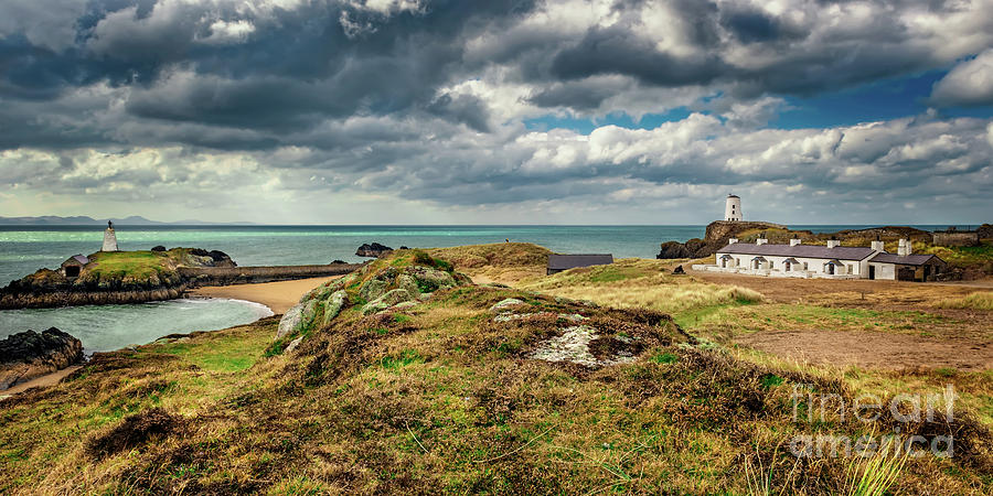 Llanddwyn Island Lighthouse and Beacon Photograph by Adrian Evans