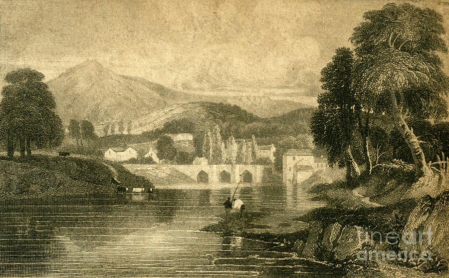 Llangollen Bridge Drawing by Print Collector