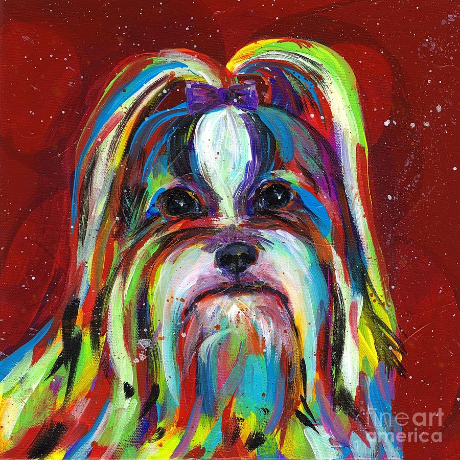 Llasa Apso Painting by Tracy Miller - Fine Art America